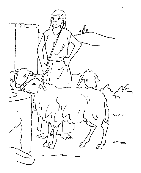 Plansa de colorat cu Biblia Ilustrata 5